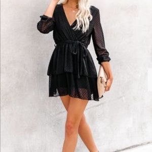 VICI Milan tiered black dress